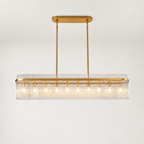 Elarenne Glass Linear Chandelier 54
