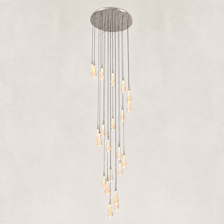Virelle Crystal Drop Round Chandelier 24"D