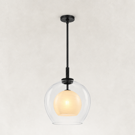 Elars Double Globe Pendant 14"D