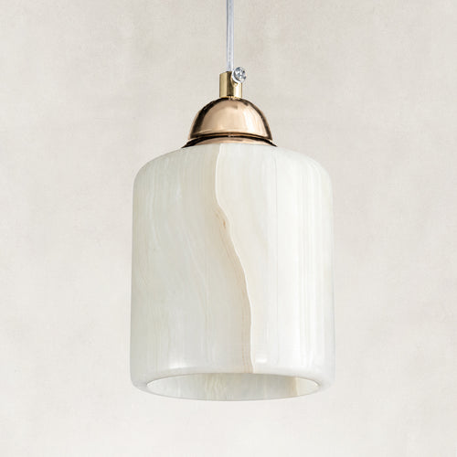 Elarune Natural White Onyx Pendant 3.5