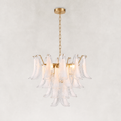 Elavine Sculpted Glass Petal Chandelier 24