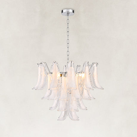 Elavine Sculpted Glass Petal Chandelier 24"D