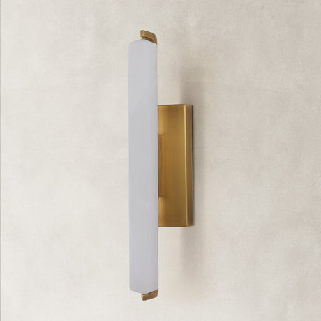 Elen Alabaster Single Vertical Wall Sconce 19"H