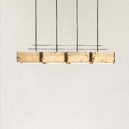 Elena Natural Alabaster Linear chandelier 70