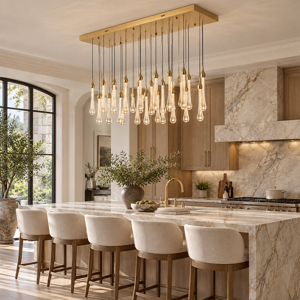 Elunara Crystal Linear Chandelier 50"W