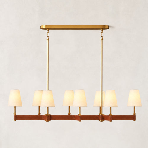 Elvara Leather Linear Chandelier 62