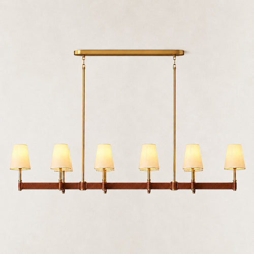 Elvara Leather Linear Chandelier 72