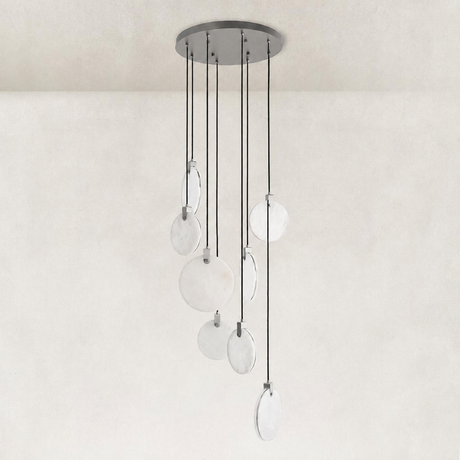 Ethereal Natural Alabaster Globe 8 Light Chandelier