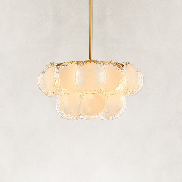Evelune Textured Glass Chandelier 24"D