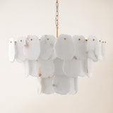 Evia Alabaster Round Chandelier 32"D