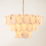 Evia Alabaster Round Chandelier 32"D