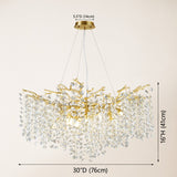 Forest Glow Crystal Round Chandelier 30"