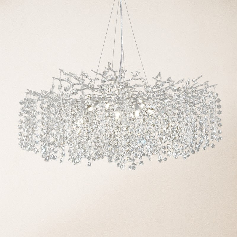 Forest Glow Crystal Round Chandelier 30"