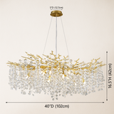 Forest Glow Crystal Round Chandelier 40"