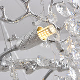 Forest Glow Modern Crystal Rectangle Chandelier 55"W