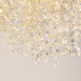 Forest Glow Modern Crystal Rectangle Chandelier 55"W
