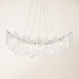 Forest Glow Modern Crystal Rectangle Chandelier 55"W
