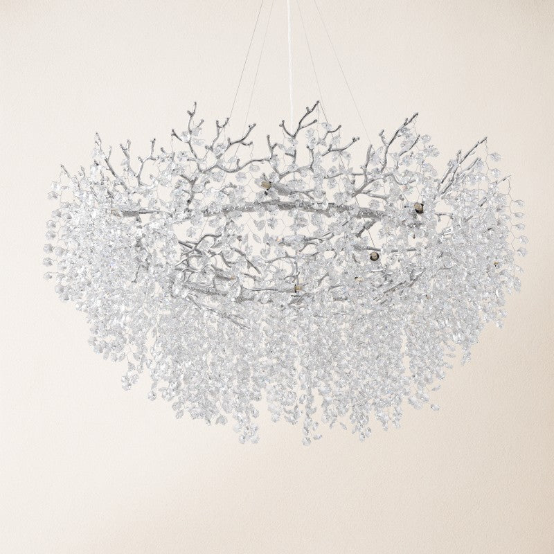 Forest Glow Crystal Round Chandelier 48"