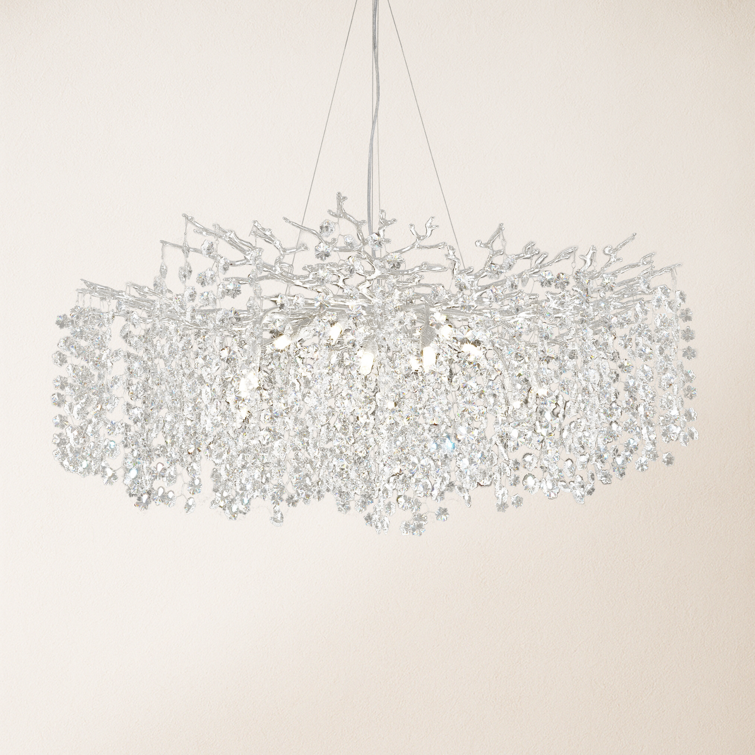 Forest Glow Crystal Round Chandelier 40"