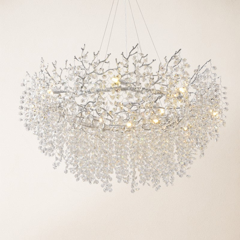 Forest Glow Crystal Round Chandelier 48"
