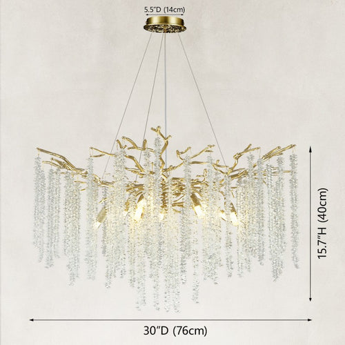 Frost Tree Branch Crystal Chandelier 30