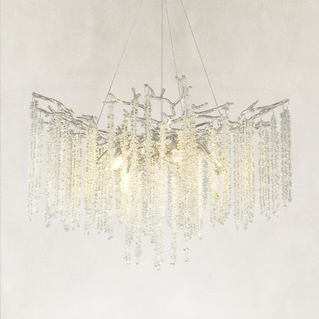 Frost Tree Branch Crystal Chandelier 30"D