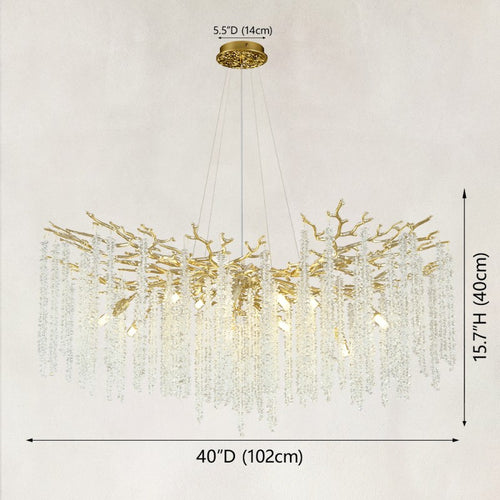 Frost Tree Branch Crystal Chandelier 40