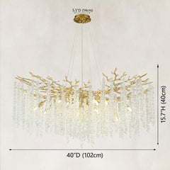 Frost Tree Branch Crystal Chandelier 40