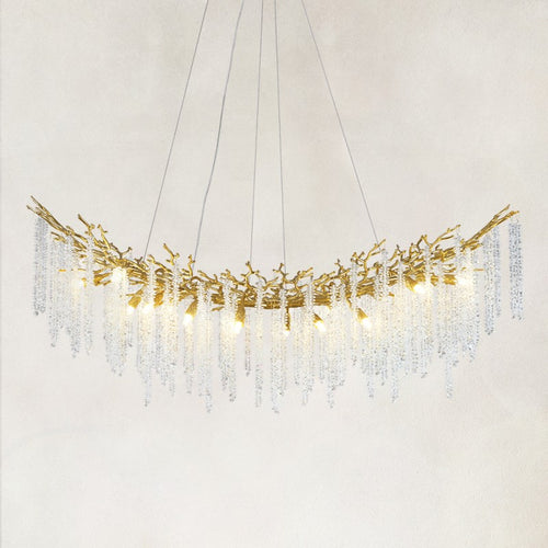 Frost Tree Branches Linear Chandelier 55
