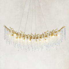 Frost Tree Branches Linear Chandelier 55