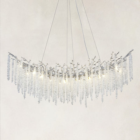 Frost Tree Branches Linear Chandelier 55"L
