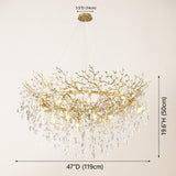Frostray Crystal Branch Halo Chandelier 48"D