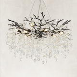 Frostray Crystal Cascade Branch Round Chandelier 30"
