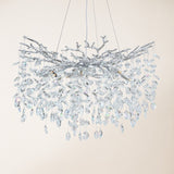 Frostray Crystal Cascade Branch Round Chandelier 30"