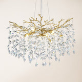 Frostray Crystal Cascade Branch Round Chandelier 30"