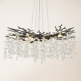 Frostray Crystal Cascade Branch Round Chandelier 40"