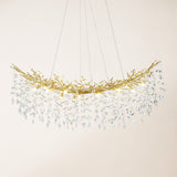 Frostray Crystal Cascade Tree Branch Linear Chandelier 55"