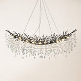 Frostray Crystal Cascade Tree Branch Linear Chandelier 55"