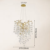 Frostray Crystal Grand Cascade Branches Chandelier 21"