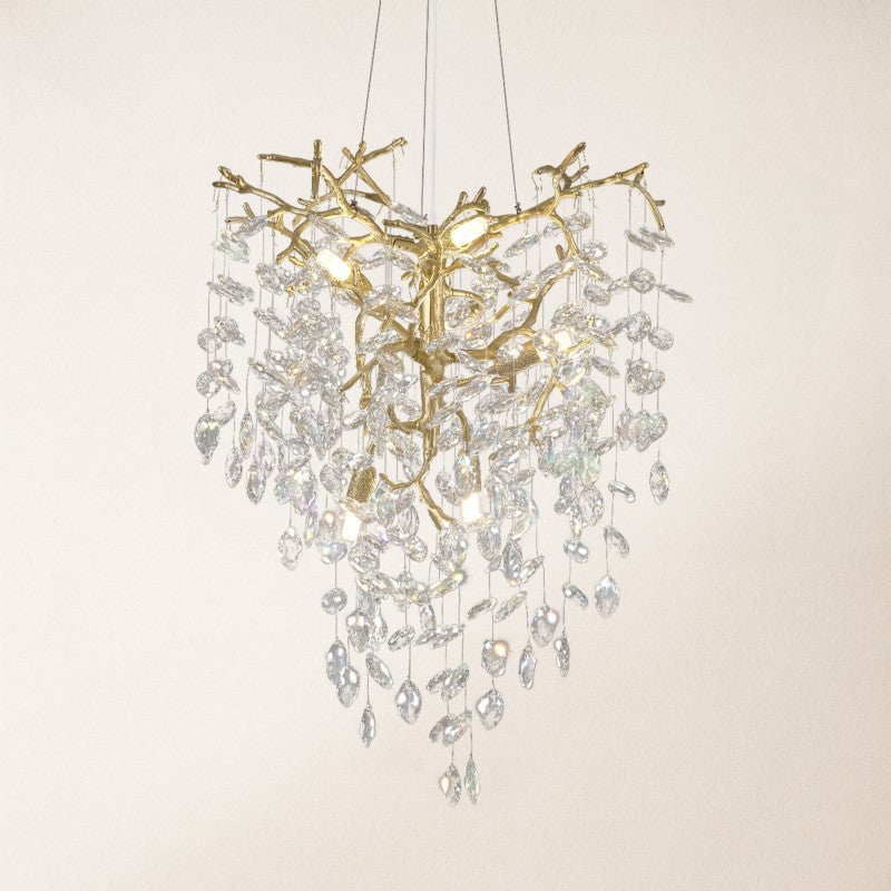 Frostray Crystal Grand Cascade Branches Chandelier 21"