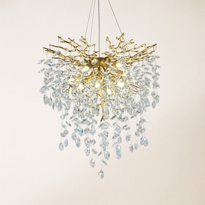 Frostray Crystal Grand Cascade Branches Chandelier 24"