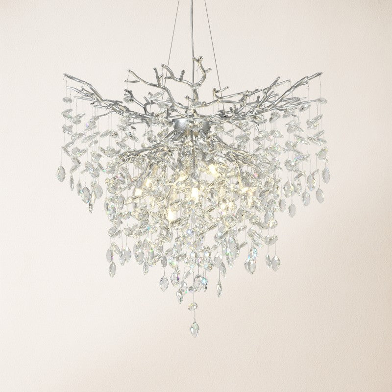 Frostray Crystal Grand Cascade Branches Chandelier 32"