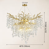Frostray Crystal Grand Cascade Branches Chandelier 40"