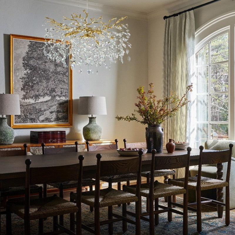 Frostray Crystal Cascade Branch Round Chandelier 30"