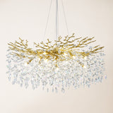 Frostray Crystal Cascade Branch Round Chandelier 40"