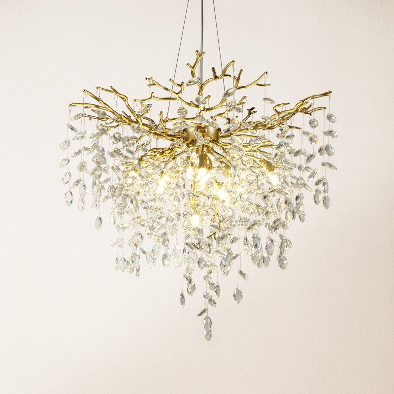 Frostray Crystal Grand Cascade Branches Chandelier 32"