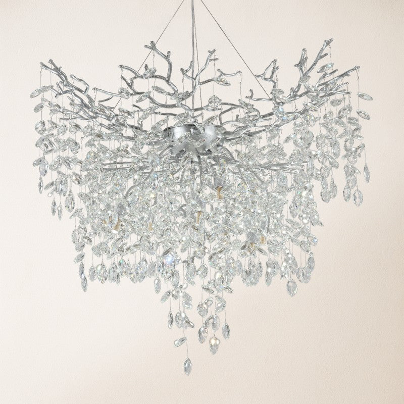Frostray Crystal Grand Cascade Branches Chandelier 40"