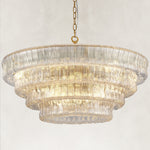 GeoLume Clear Glass Round Chandelier 36"D