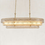 GeoLume Clear Glass Rectangle Chandelier 54"W