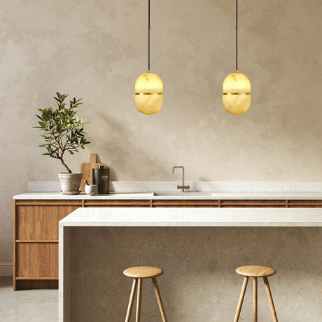 Glowstone Alabaster Modern Pendant 5.5''D